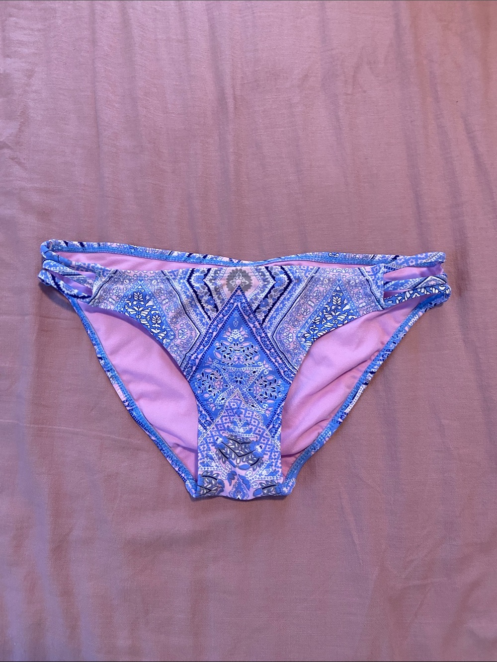 Target Blue and Pink Paisley Bikini Bottom